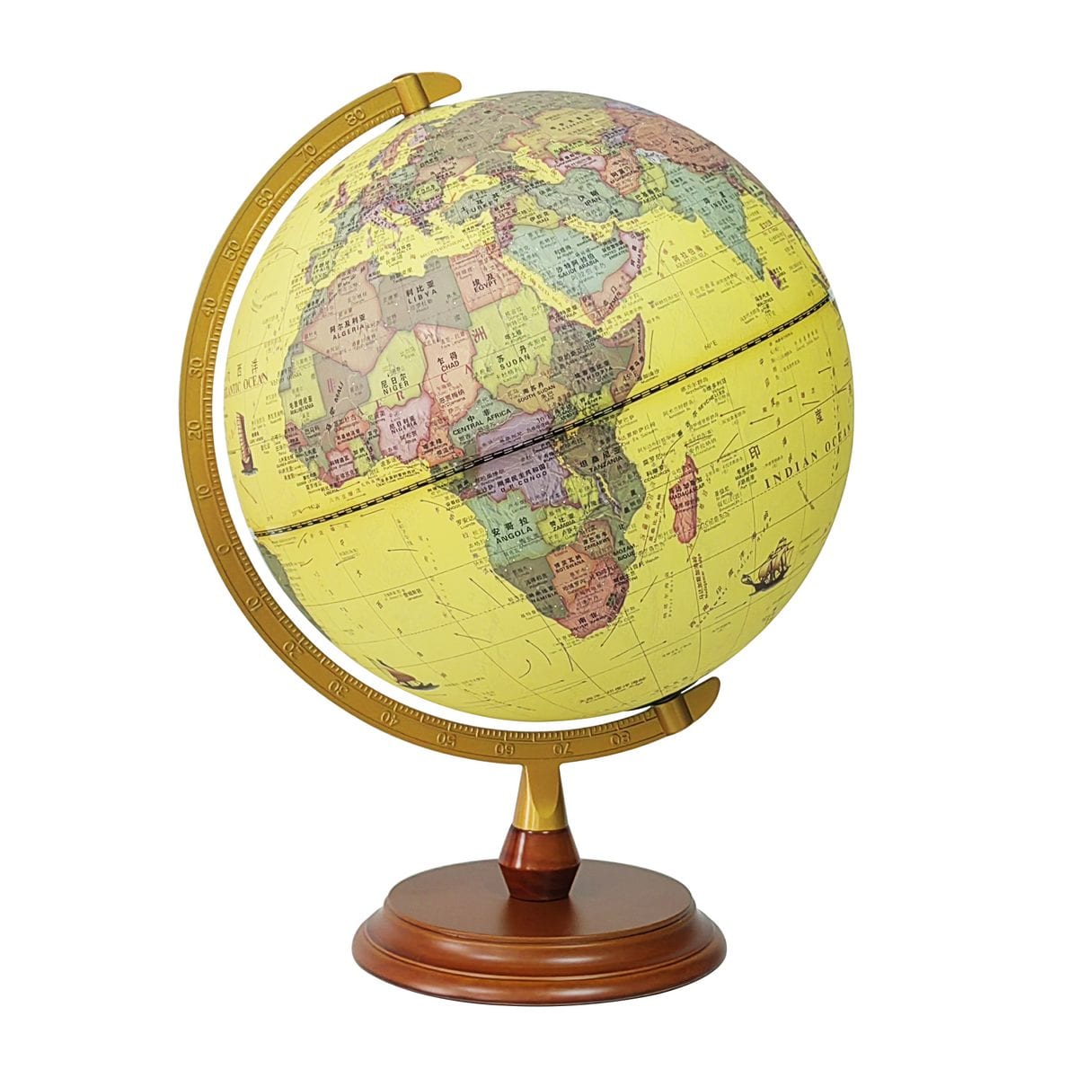 3D Relief Globe 30cm Beige (12")